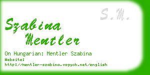 szabina mentler business card